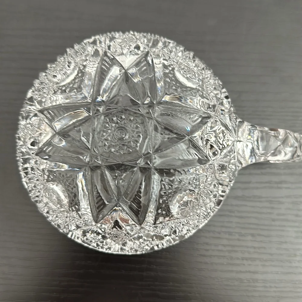 Imperial Glass Ohio Vintage 42576 Clear Early American Handled Nappy Bowl